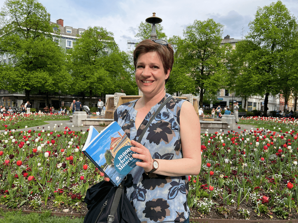Synthia Demetriou in the Haidhausen neighbourhood of Munich