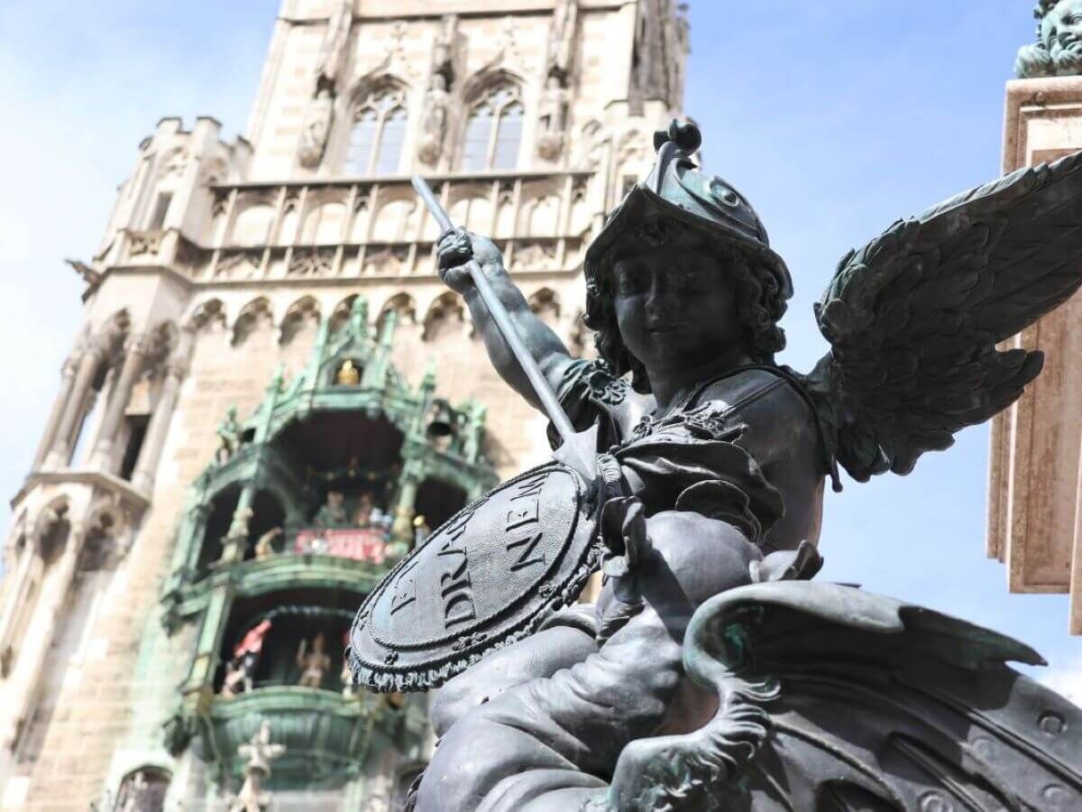 New City Hall and Mary's Column in Munich