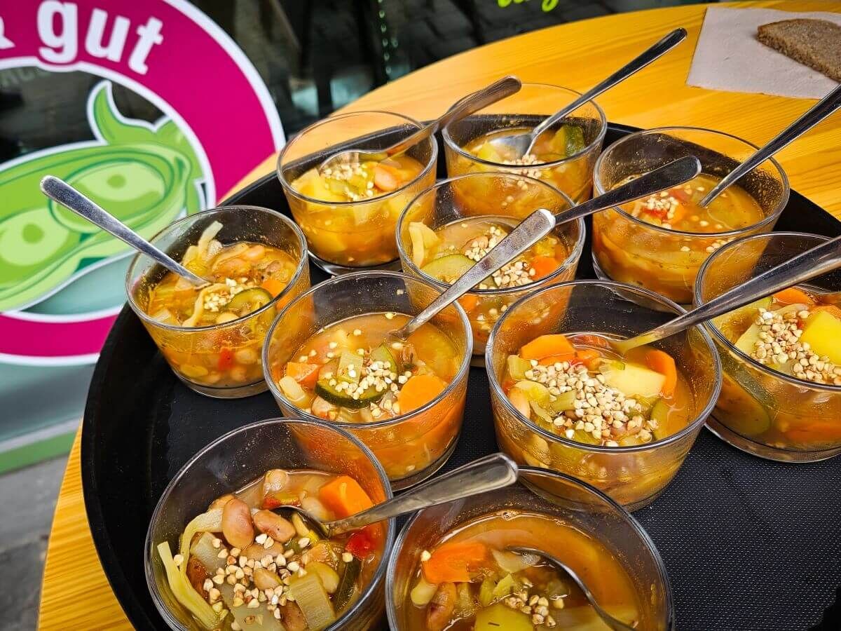 Vegetarische Viktualienmarkt Probiertour mit köstlicher Suppe