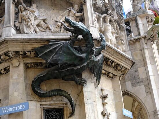 Der Lindwurm gilt als Pestdrache der Münchner